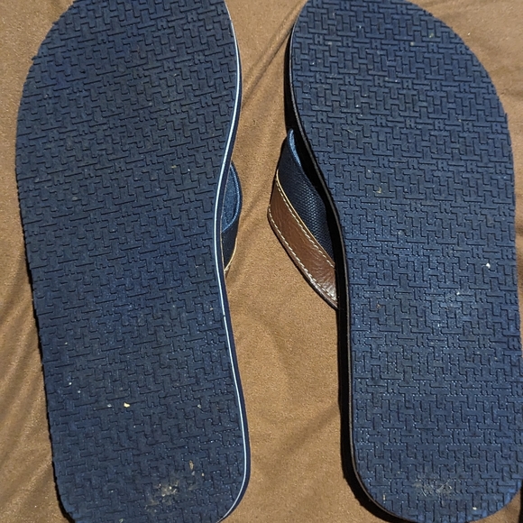 Unisex Tommy Hilfiger Leather Flip Flops... Sz. M-L - Picture 2 of 5